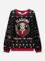 Slashing Through the Snow Ugly Christmas Sweater ElevenOasis
