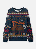 Happy Turkey Day Thanksgiving Ugly Sweater Eleven Oasis