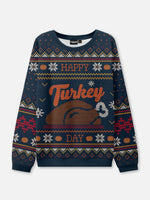 Happy Turkey Day Thanksgiving Ugly Sweater Eleven Oasis