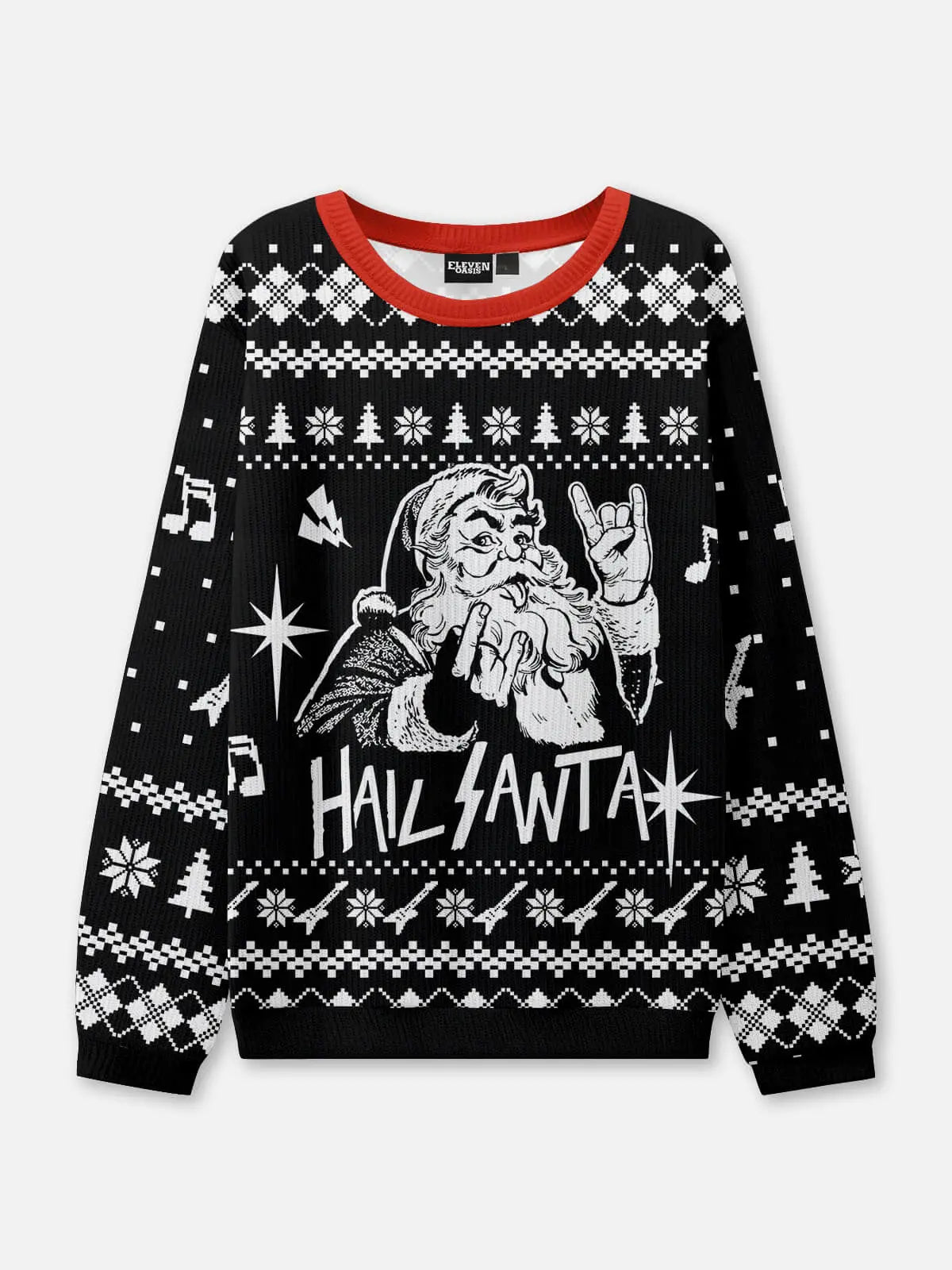 Hail Santa Ugly Christmas Sweatshirt ElevenOasis