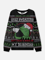 None of My Business Ugly Christmas Sweater Eleven Oasis