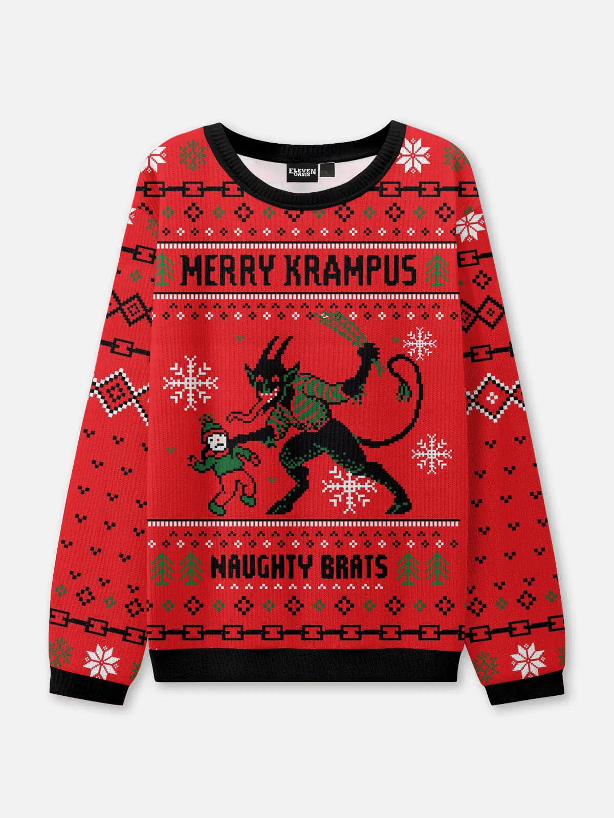Merry Krampus Ugly Christmas Sweatshirt ElevenOasis