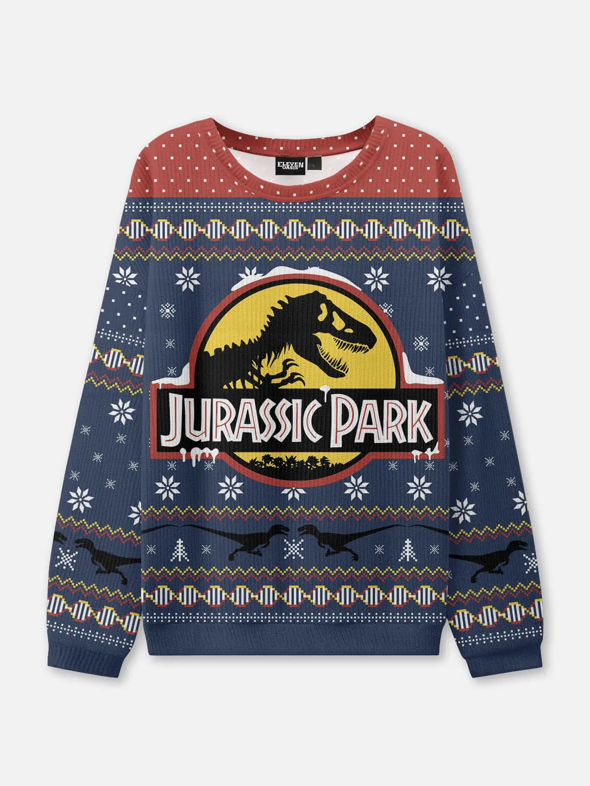 Ugly Christmas Sweater Jurassic Park Sweatshirt ElevenOasis