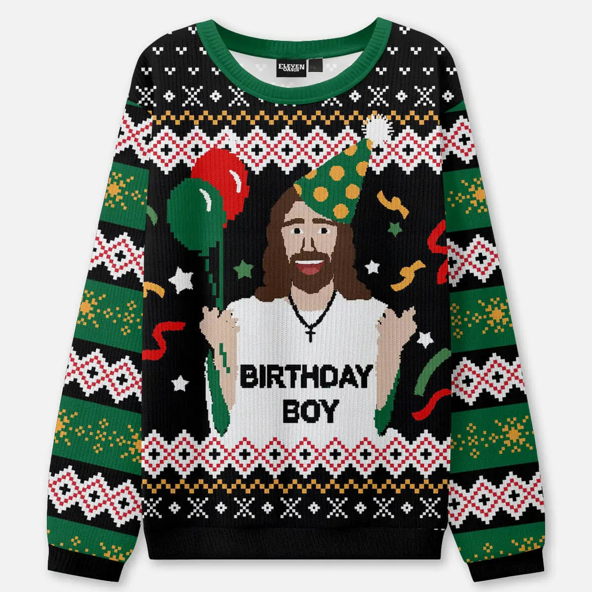 Birthday Boy Ugly Christmas Sweatshirt ElevenOasis