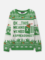 Excel Spreadsheet Emergency Ugly Christmas Sweater Eleven Oasis