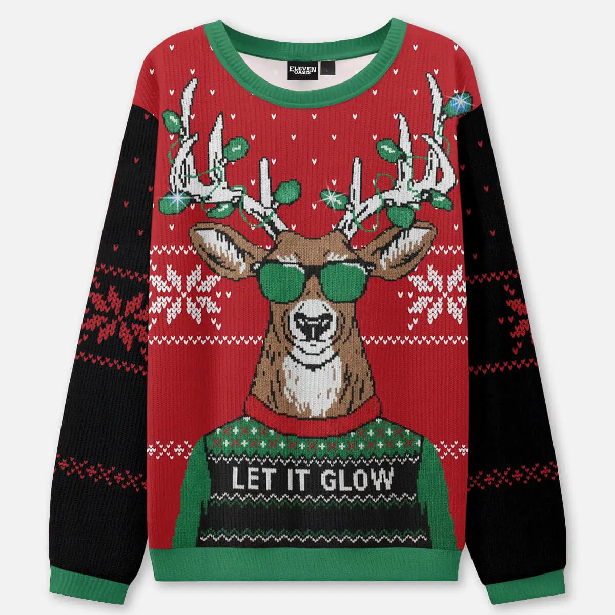 Let It Glow Ugly Christmas Sweatshirt ElevenOasis