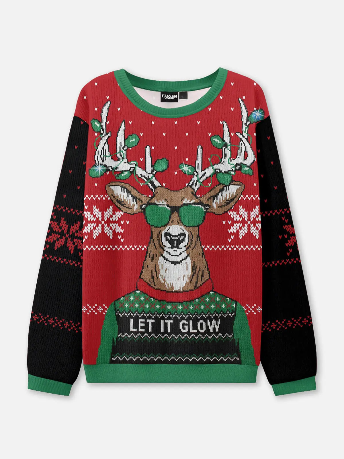Let It Glow Ugly Christmas Sweatshirt ElevenOasis