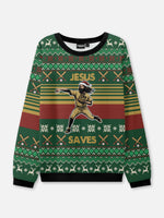 Jesus Saves Ugly Christmas Sweater Eleven Oasis