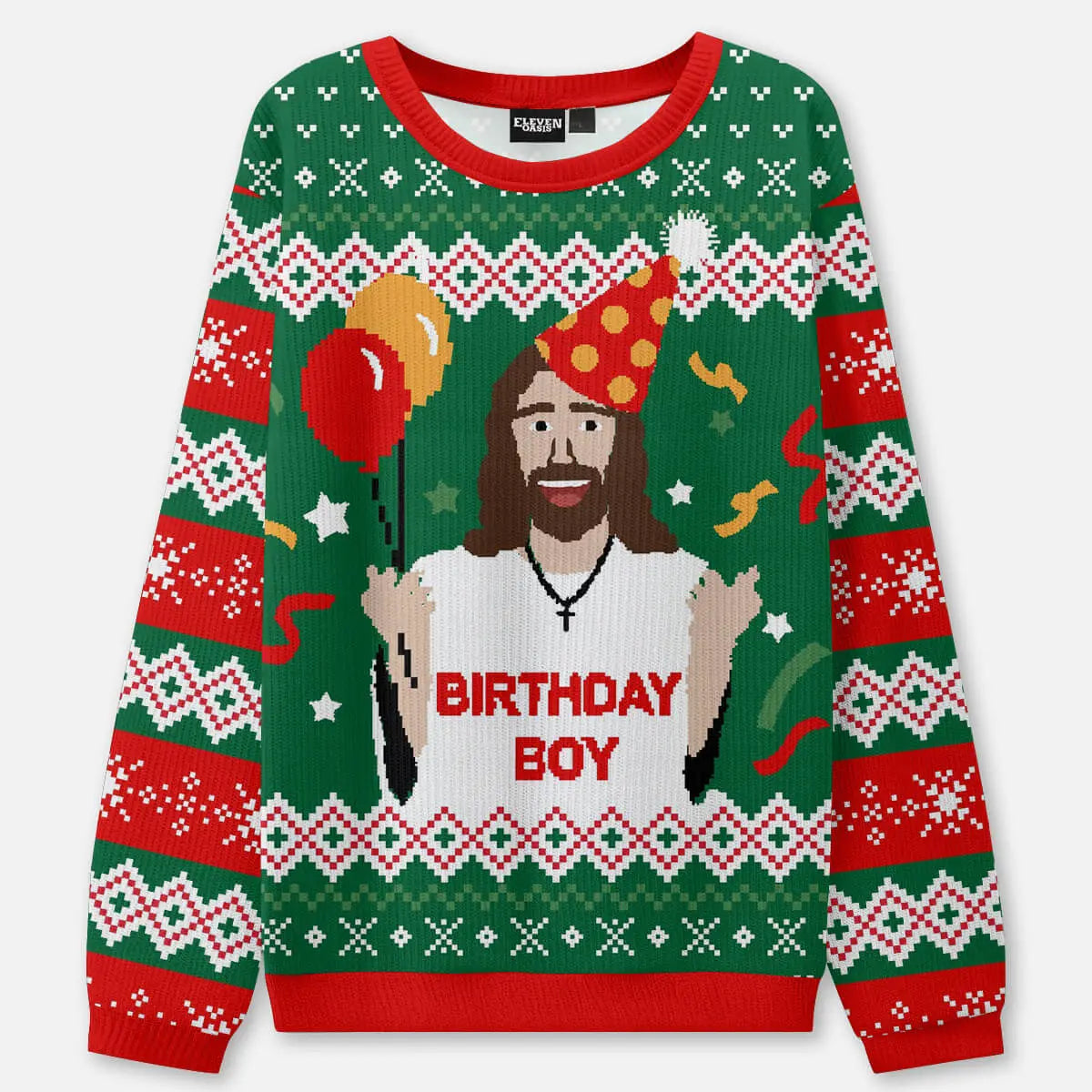 Birthday Boy Ugly Christmas Sweatshirt ElevenOasis