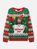 "BIRTHDAY BOY" Jesus Ugly Christmas Sweater Eleven Oasis