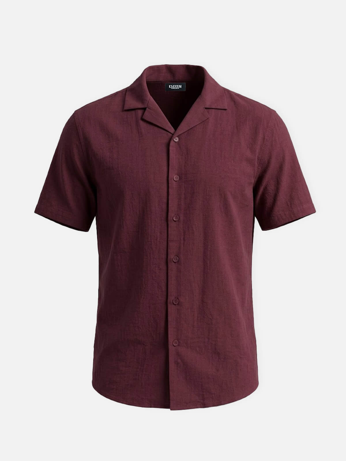 Men's Cotton-Linen Blend Short Sleeve Shirt ElevenOasis