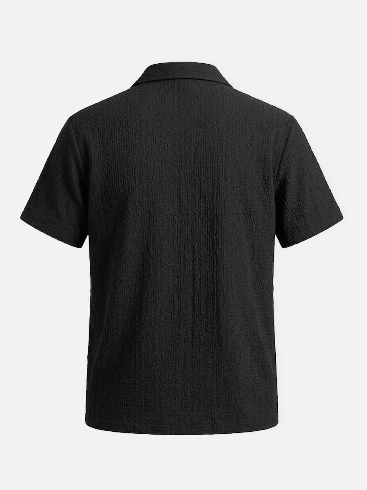 Men's Textured Crinkle Short Sleeve Shirt ElevenOasis