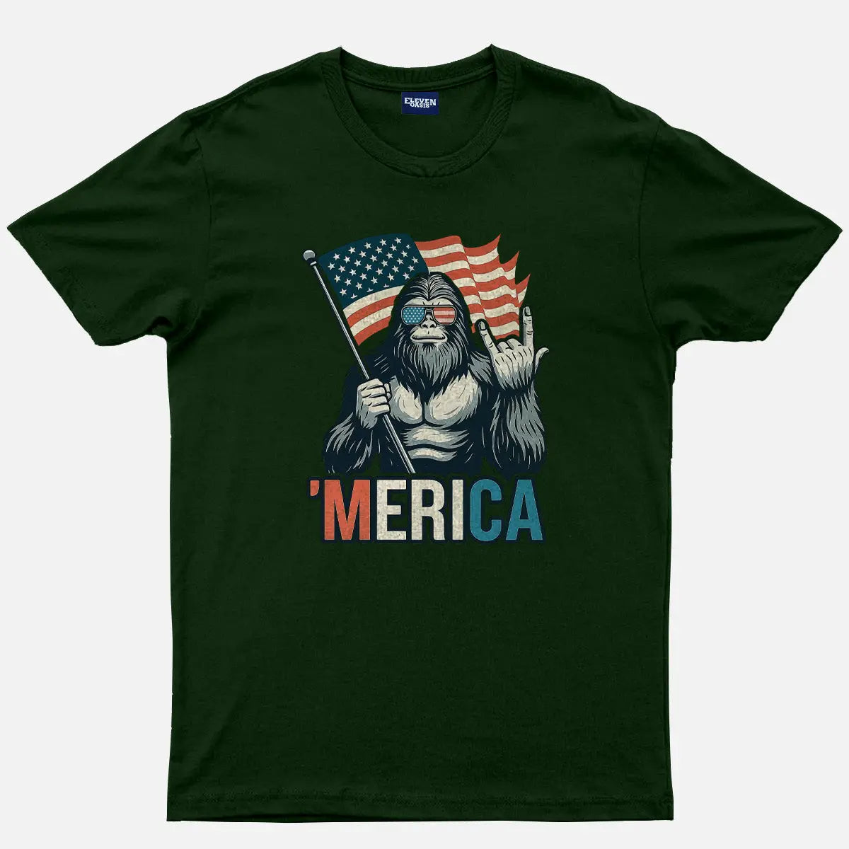 Sasquatch America Cotton T-Shirt Eleven Oasis