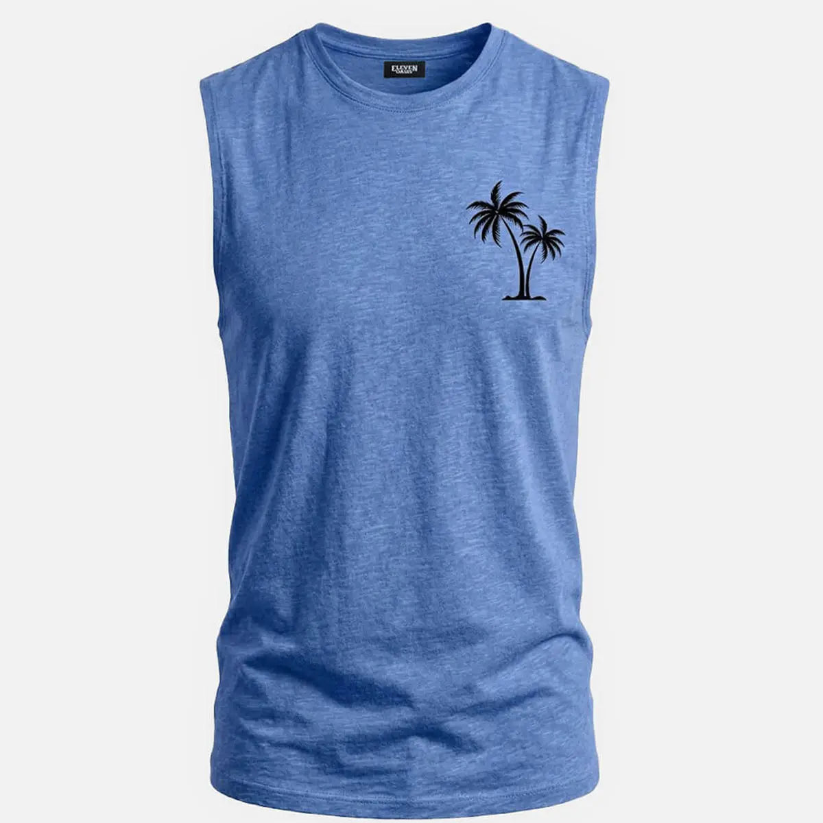 Men's Palm Graphic Crew Neck Tank Top ElevenOasis