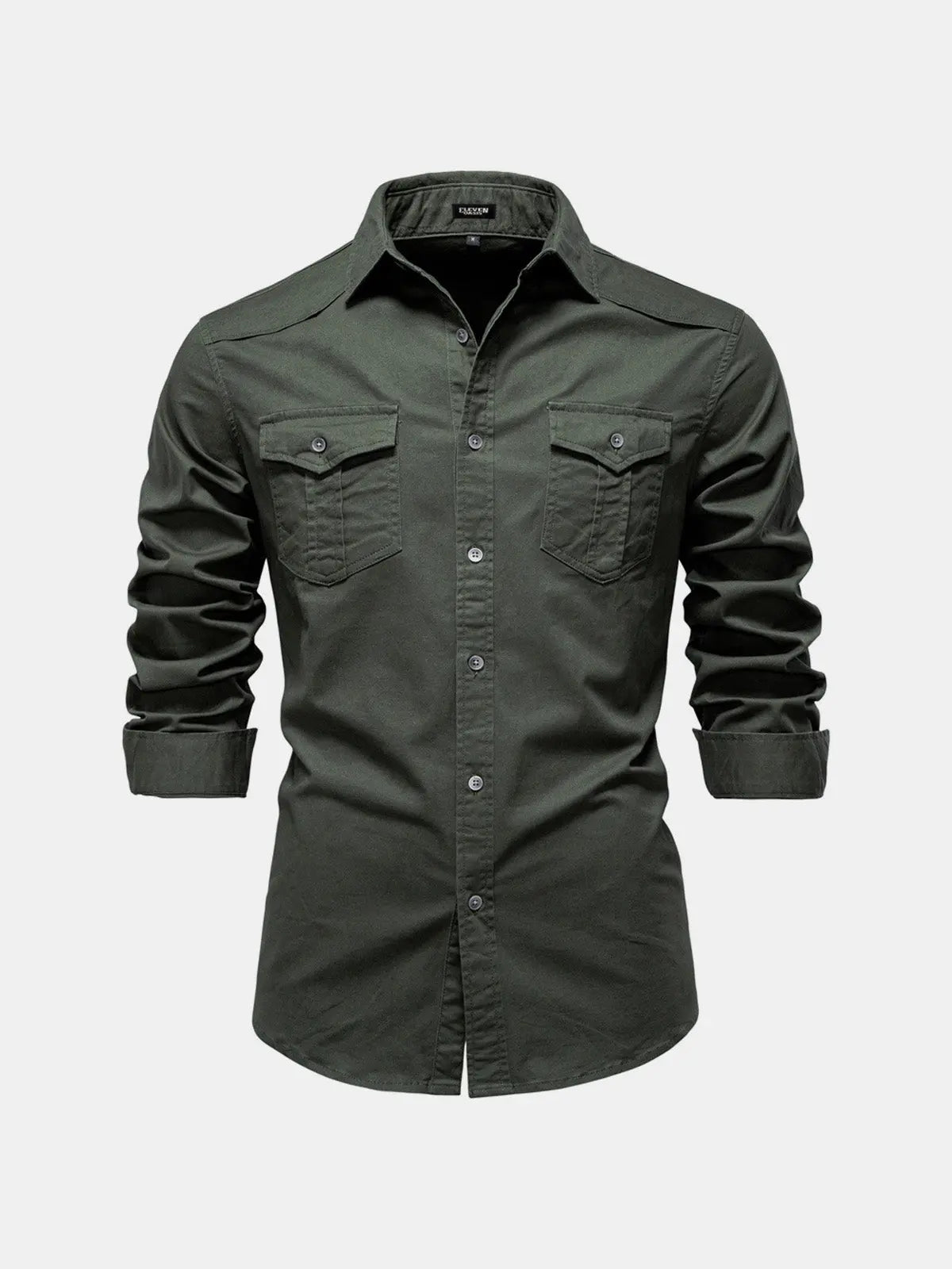 Men's Workwear Slim Fit Long Sleeve Shirt ElevenOasis