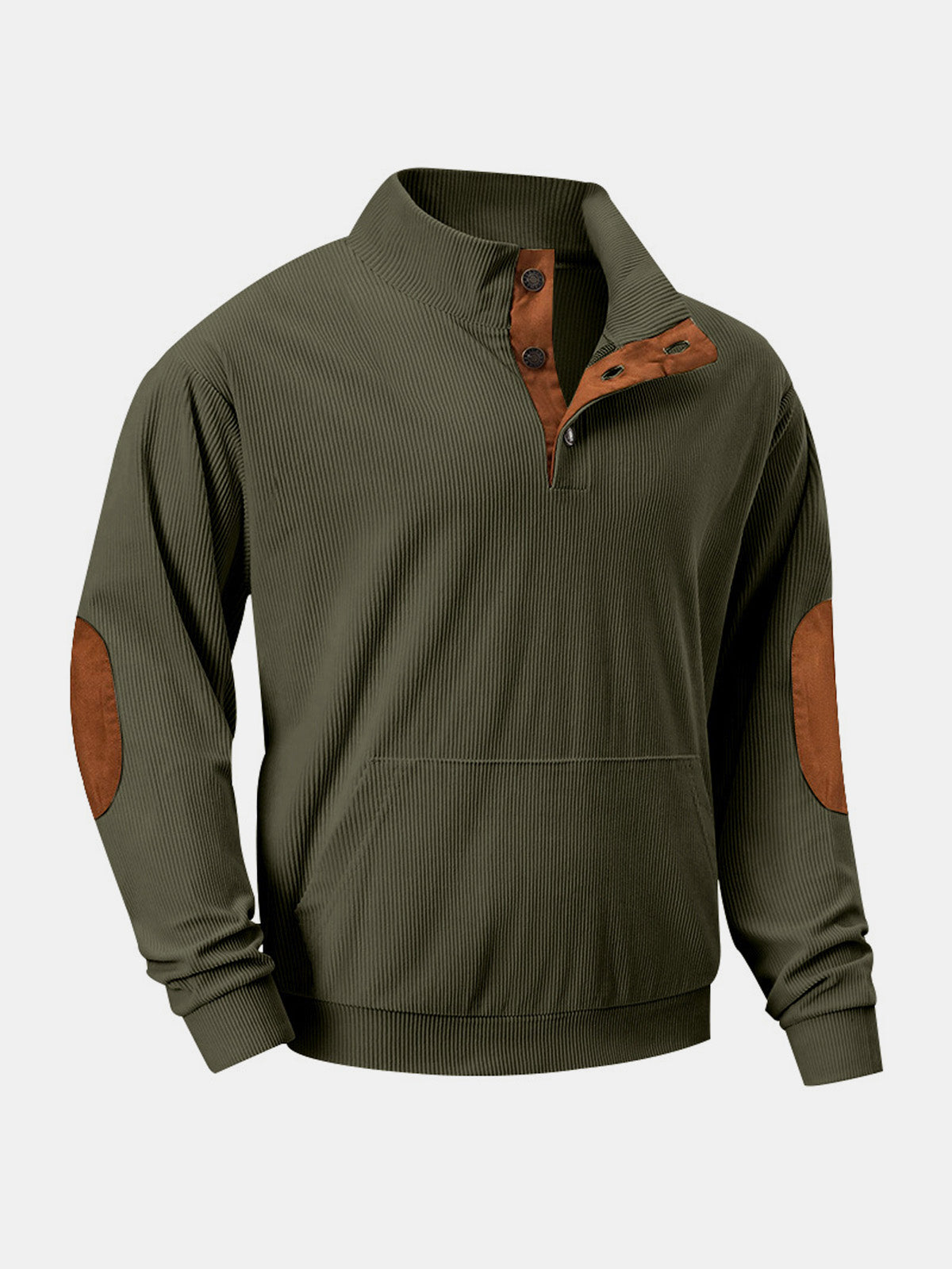 Men's Elbow Patch Ribbed Pullover Eleven Oasis