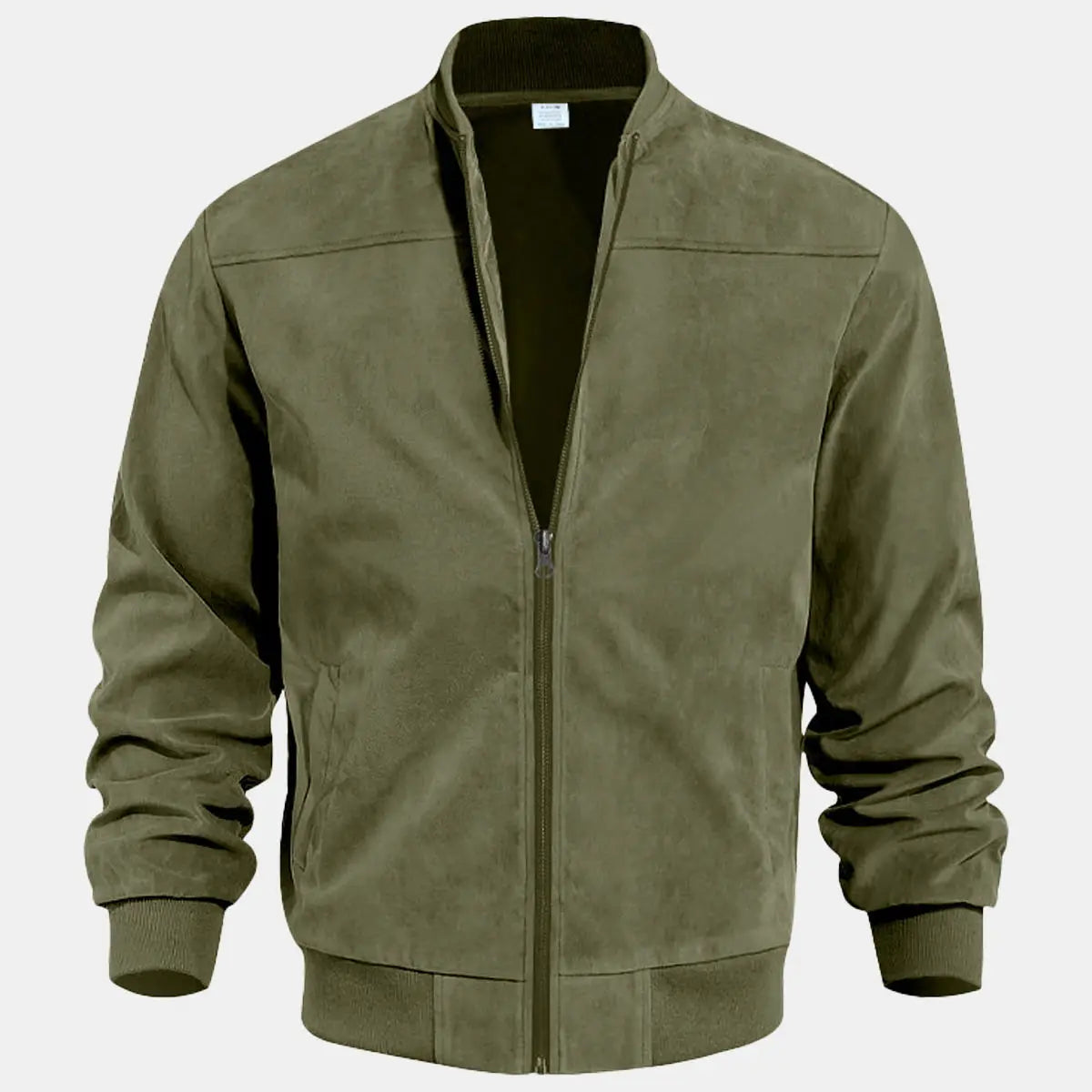 Men's Suede-Feel Bomber Jacket ElevenOasis