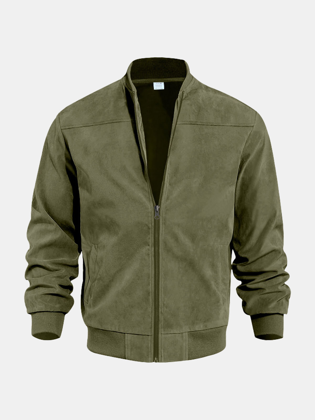 Men's Suede-Feel Bomber Jacket ElevenOasis