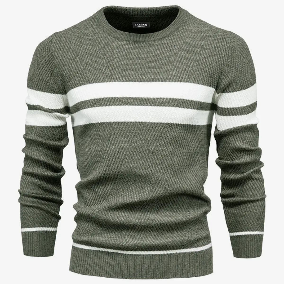 Men's Slim Stripe Knit Sweater ElevenOasis