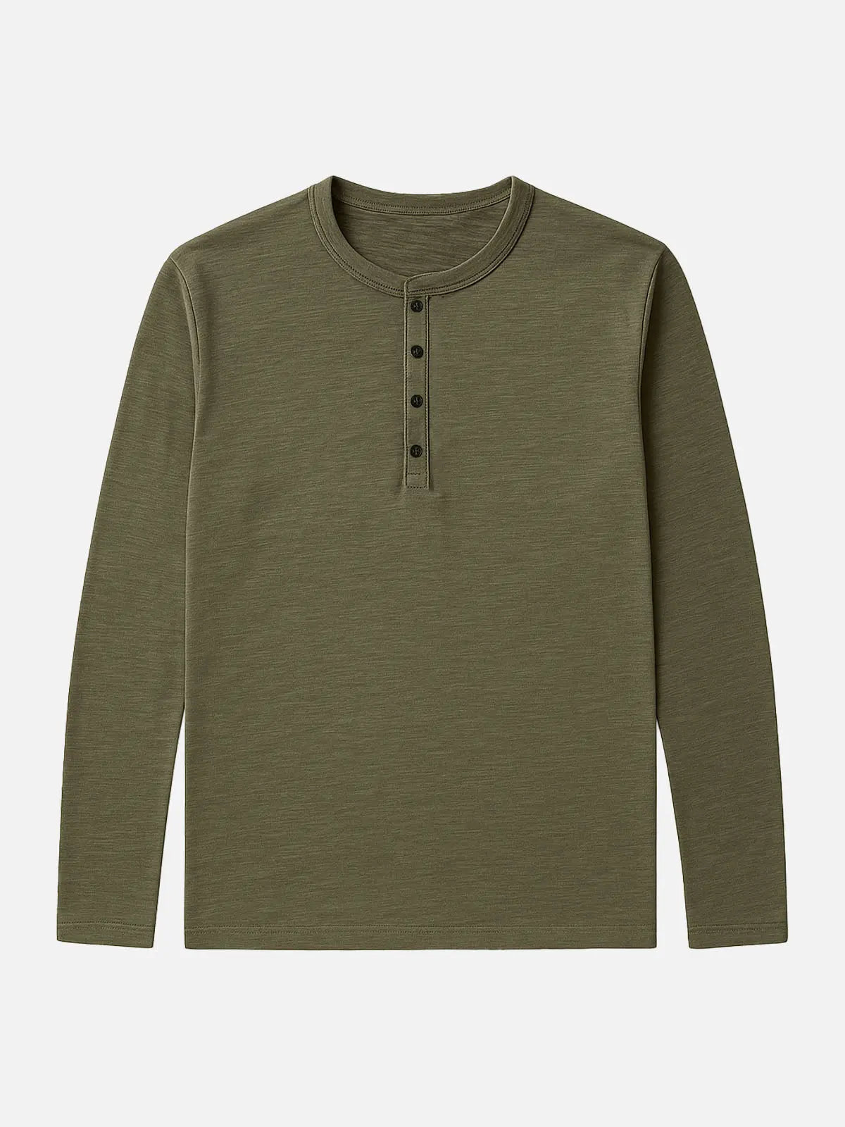 Men's Cotton Henley Long Sleeve Shirt Eleven Oasis