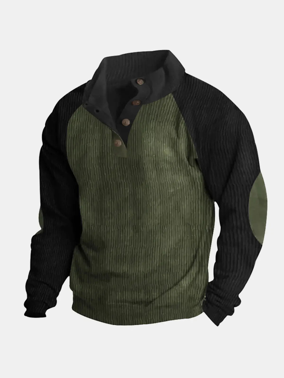 Men's Colorblock Raglan Corduroy Pullover ElevenOasis