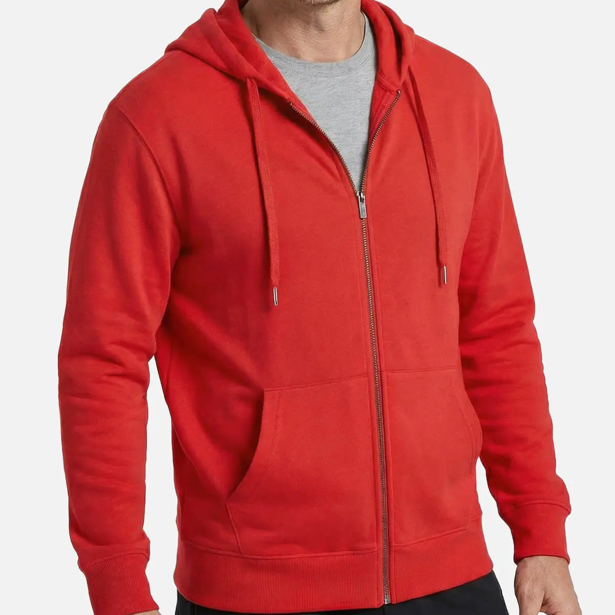 Men's Classic Cotton Zip-Up Hoodie Eleven Oasis
