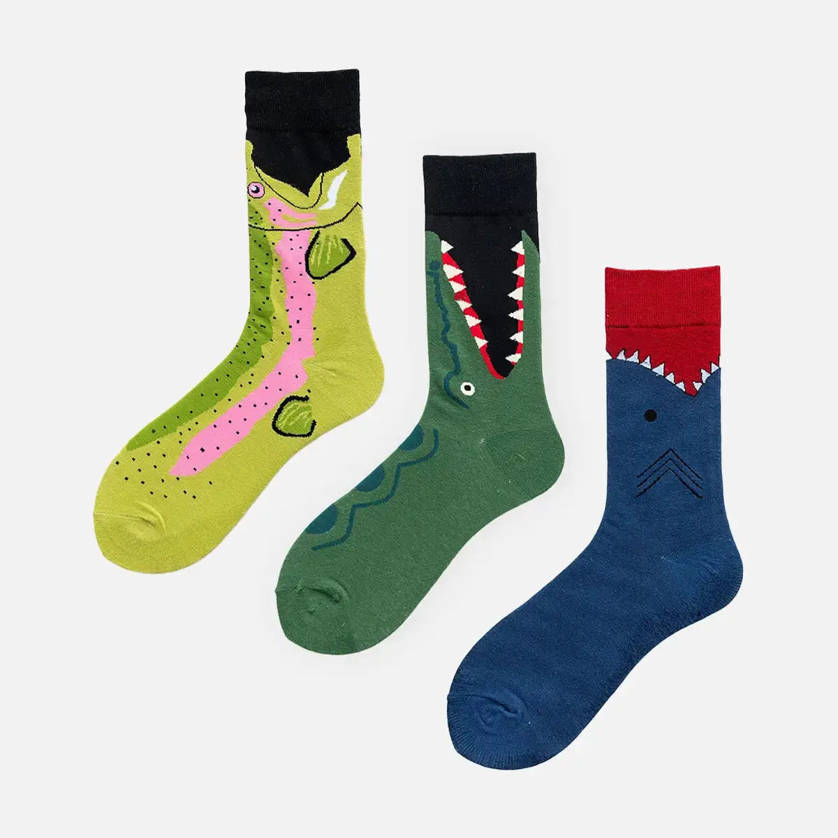 Men's Ocean Pattern Crew Socks Eleven Oasis