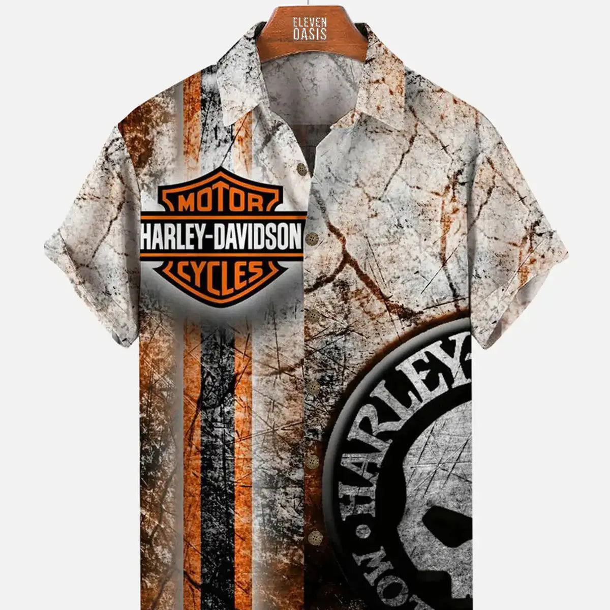 Tall Motorcycle Print Men's Short Sleeve Shirt, mens short sleeve shirts?????????????¨¬?????o?big and tall mens shirts?????????????¨¬?????o?short sleeve shirts for men?????????????¨¬?????o?mens 4xl shirts?????????????¨¬?????o?casual short sleeve shirts