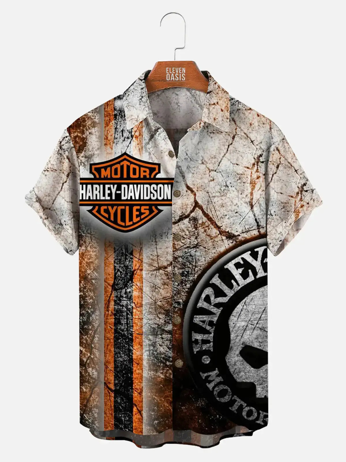 Tall Motorcycle Print Men's Short Sleeve Shirt, mens short sleeve shirts?????????????¨¬?????o?big and tall mens shirts?????????????¨¬?????o?short sleeve shirts for men?????????????¨¬?????o?mens 4xl shirts?????????????¨¬?????o?casual short sleeve shirts