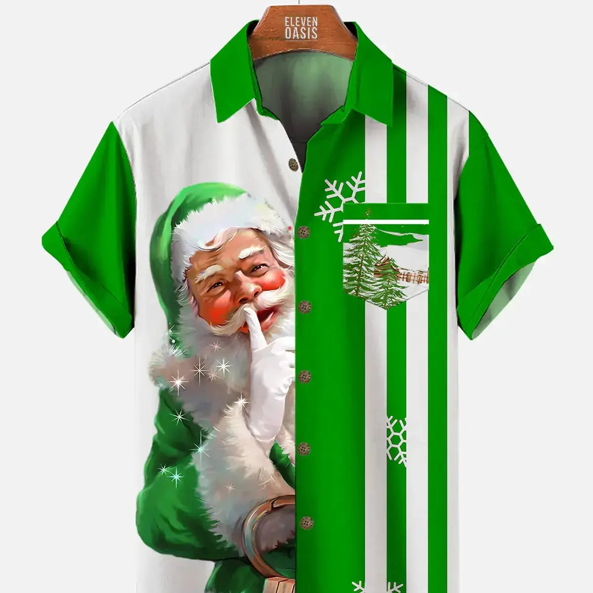 Christmas Striped Men's Short Sleeve ShirtMens short sleeve shirts Big and tall Mens shirts Short sleeve shirts for men Mens 4xl shirts Casual short sleeve shirts