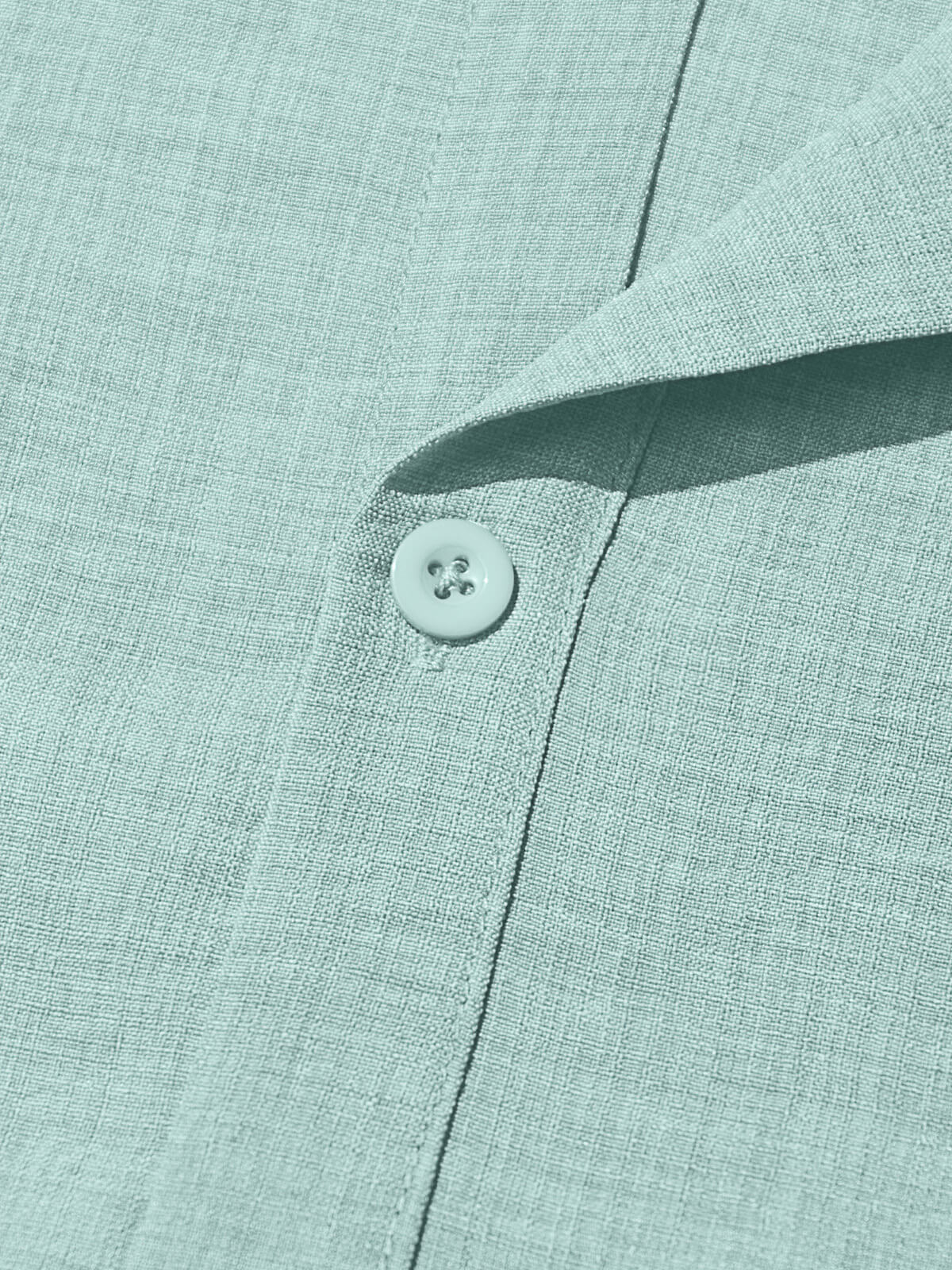 Men's Tonal Button Linen-Blend Short Sleeve Shirt Eleven Oasis