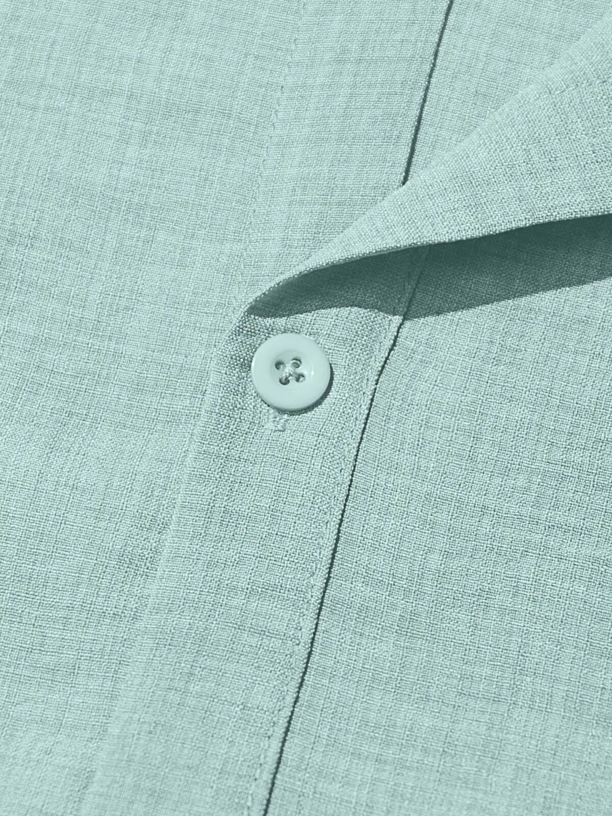 Men's Tonal Button Linen-Blend Short Sleeve Shirt Eleven Oasis
