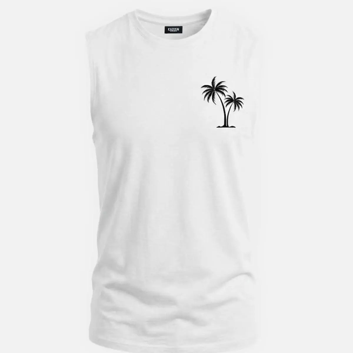 Men's Palm Graphic Crew Neck Tank Top ElevenOasis