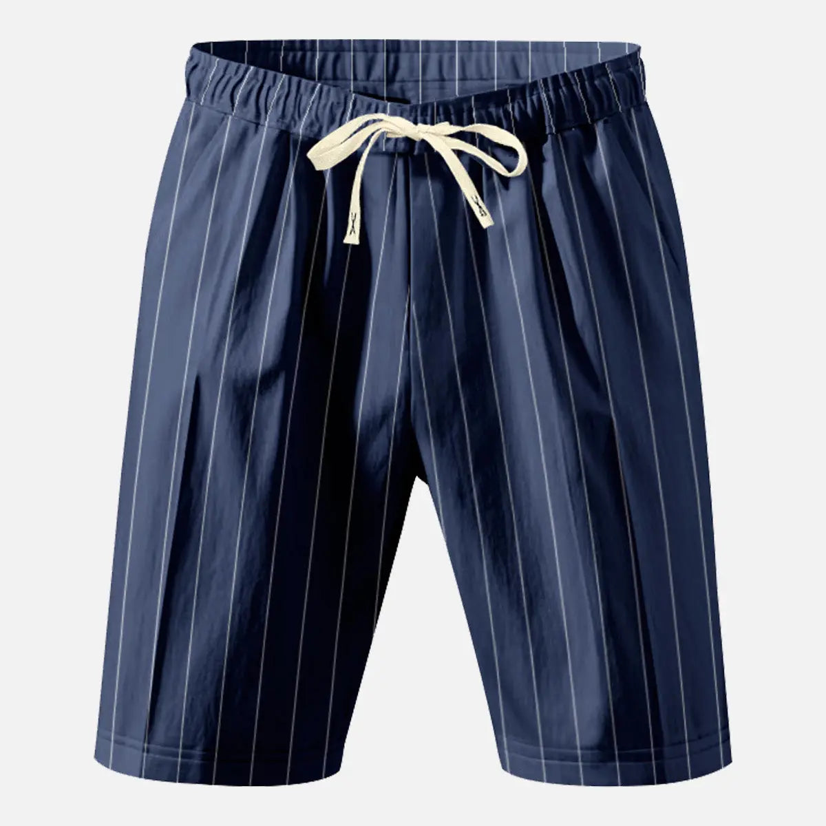 Men's Pinstripe Linen Blend Drawstring Shorts Eleven Oasis