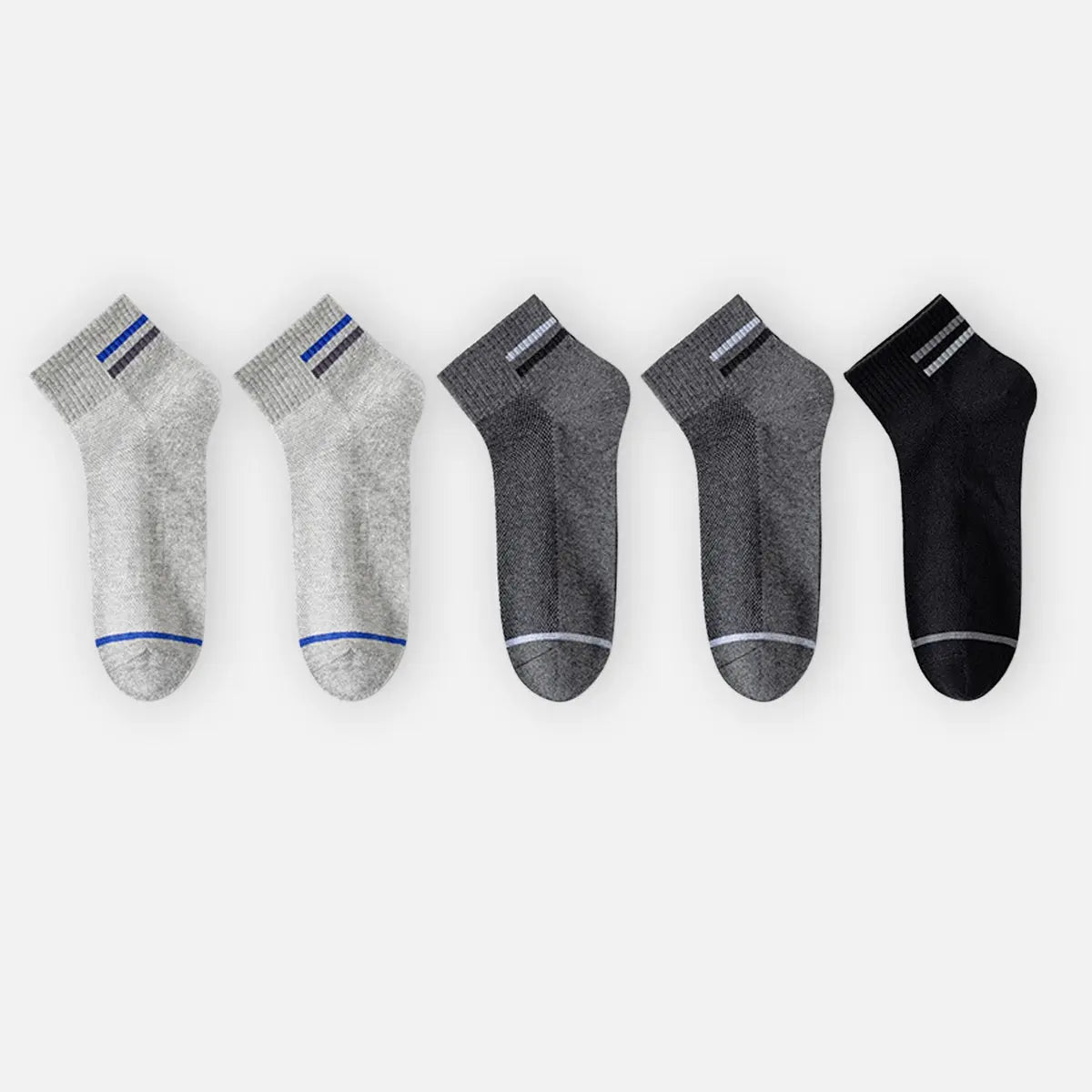 Men's Breathable Lightweight Ankle Socks 5-Pack Eleven Oasis