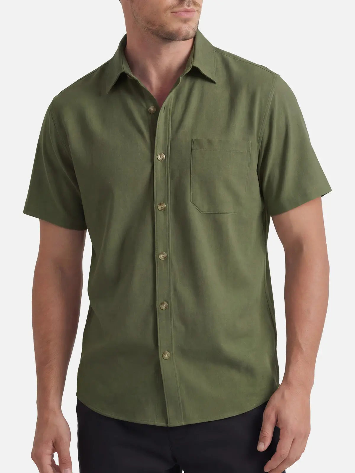 Men's Classic Chest Pocket Short Sleeve Shirt Eleven Oasis