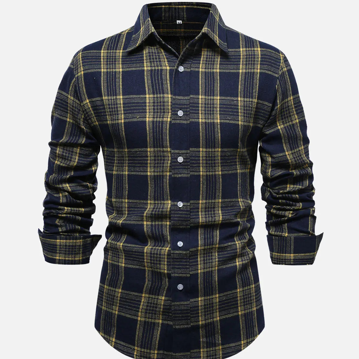 Men's Classic Plaid Long Sleeve Shirt ElevenOasis