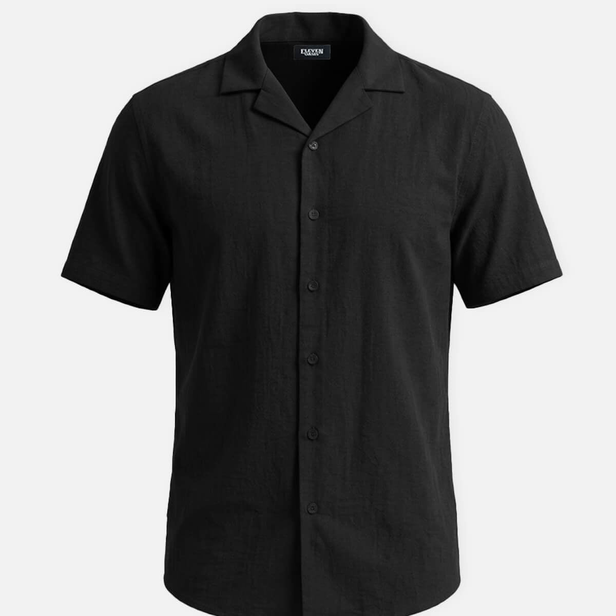 Men's Cotton-Linen Blend Short Sleeve Shirt Eleven Oasis