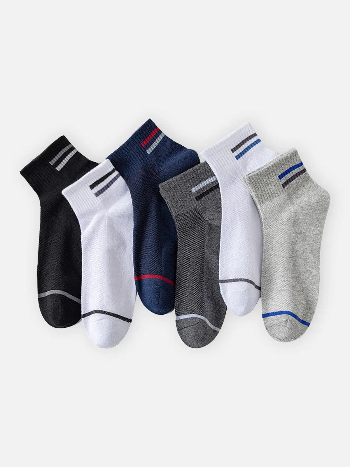 Men's Breathable Lightweight Ankle Socks 5-Pack Eleven Oasis