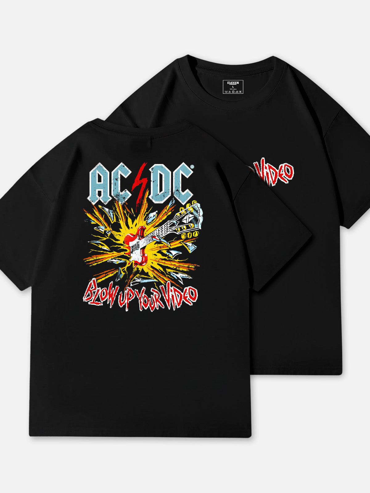 AC/DC Blow Up Your Video Vintage Band Cotton T-Shirt Eleven Oasis