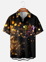 Tall Men's New Year Glitter Lights Short Sleeve Shirt Eleven Oasis