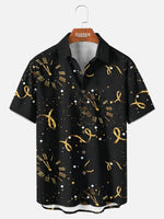 Men's New Year Countdown Clock & Confetti Short Sleeve Shirt Eleven Oasis