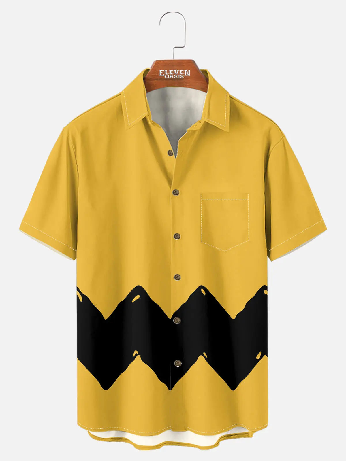 Men's Charlie Brown Zigzag Short Sleeve Shirt Eleven Oasis
