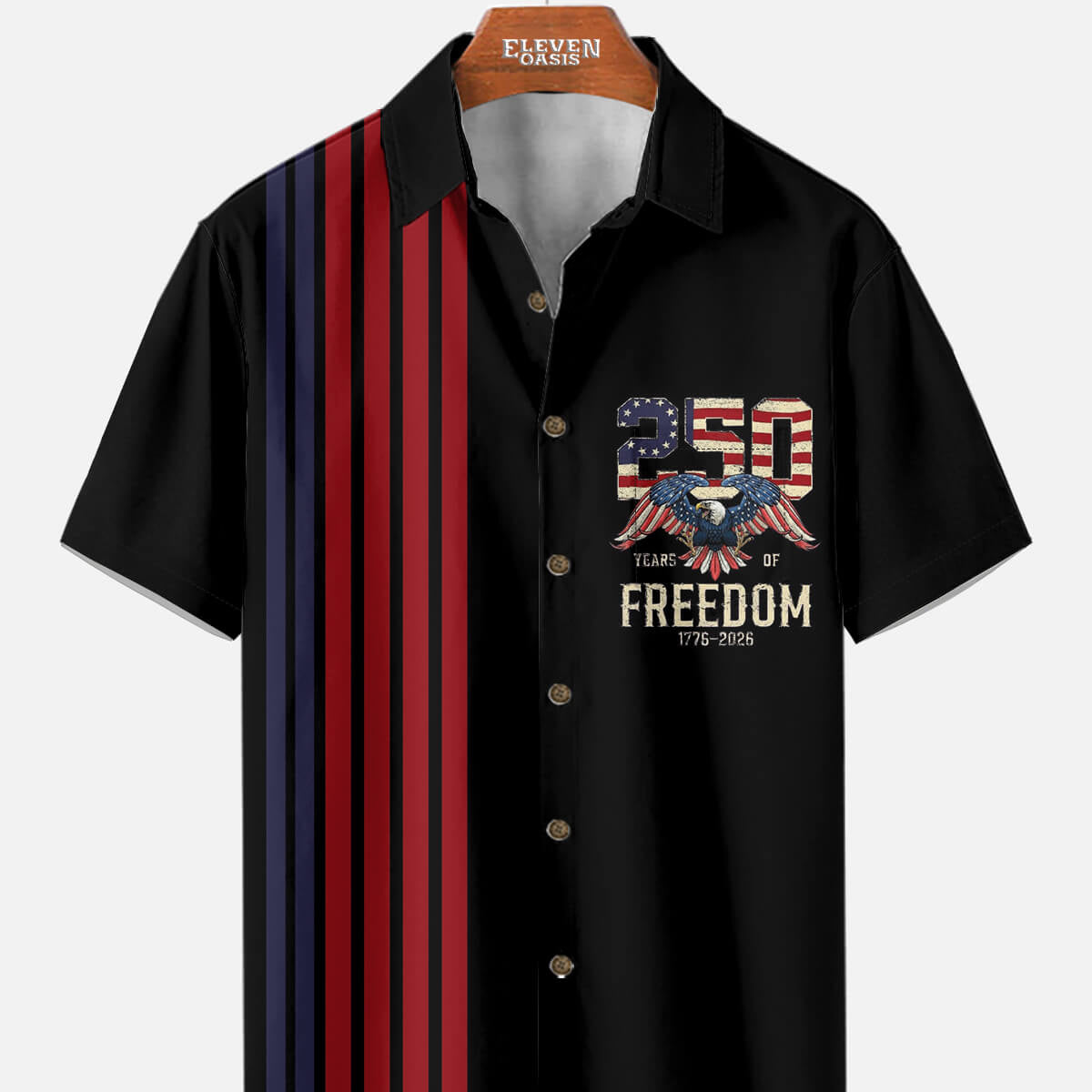 Men's 250 Years of Freedom Eagle Short Sleeve Shirt Eleven Oasis