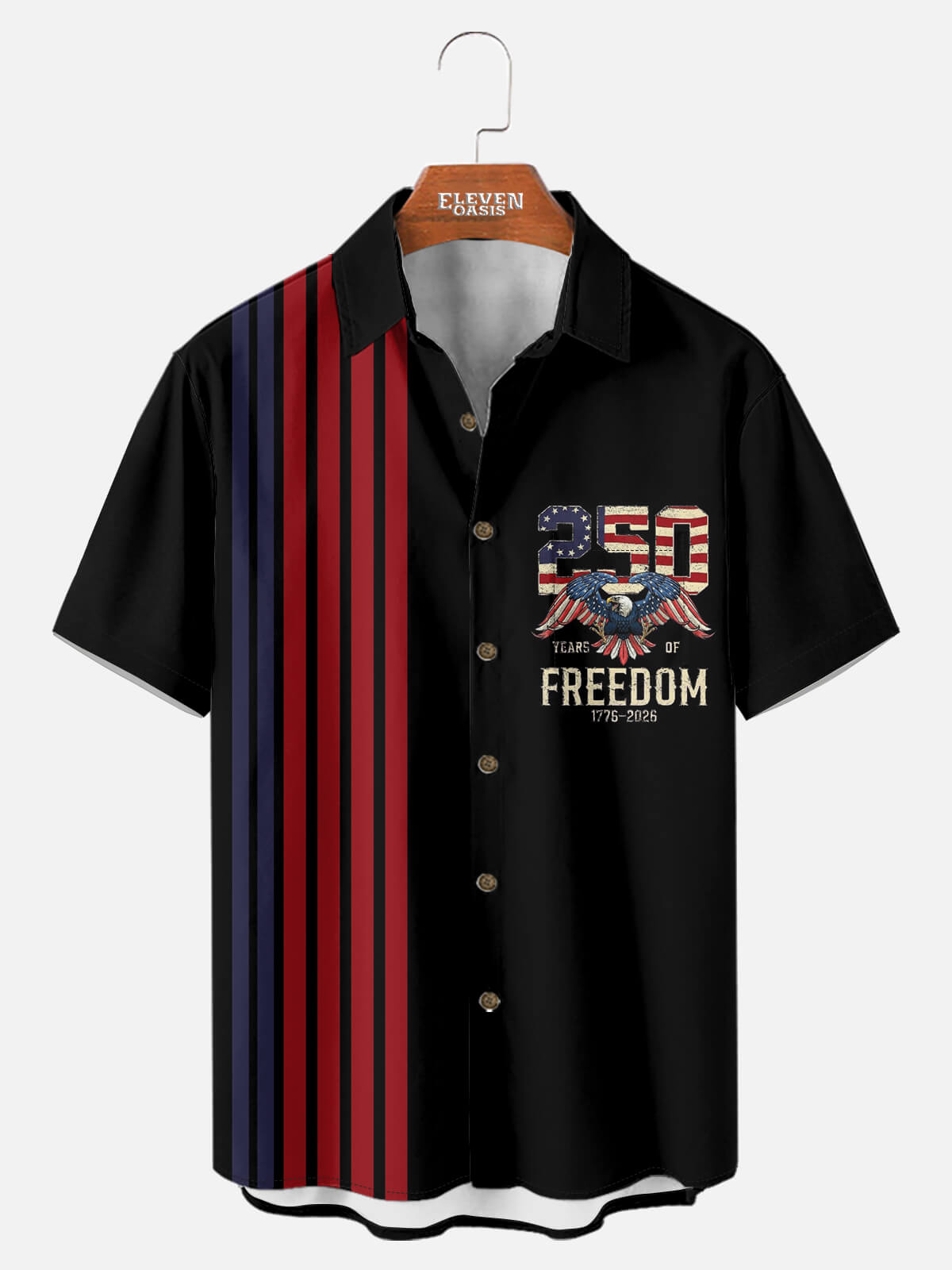Men's 250 Years of Freedom Eagle Short Sleeve Shirt Eleven Oasis