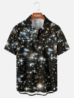 Men's Starfield Night Sky Short Sleeve Shirt Eleven Oasis