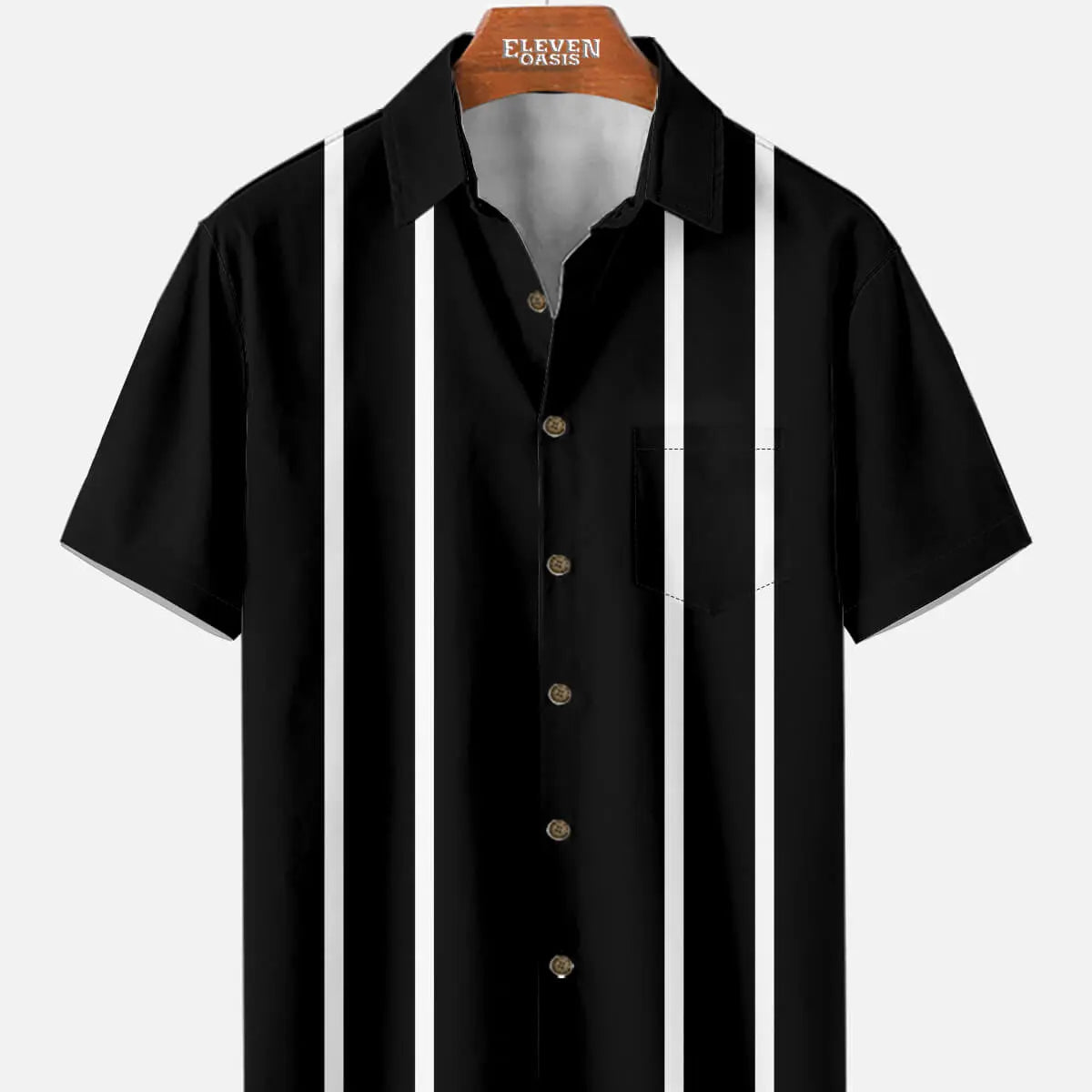 Men's Metro Lane Bowling Short Sleeve Shirt Eleven Oasis