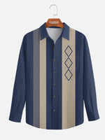 Men's Mid-Century Geometric Long Sleeve Shirt Eleven Oasis