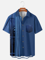 Men's Michael Myers Window Scene Halloween Short Sleeve Shirt Eleven Oasis