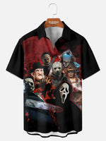 Tall Men's Horror Movie Villains Halloween Short Sleeve Shirt Eleven Oasis